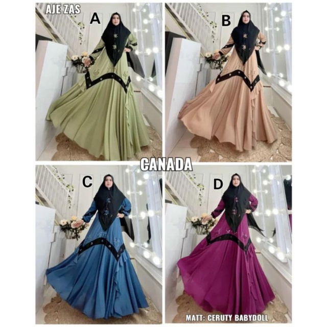 Canada Syari by Ajezas || Set Gamis Syari