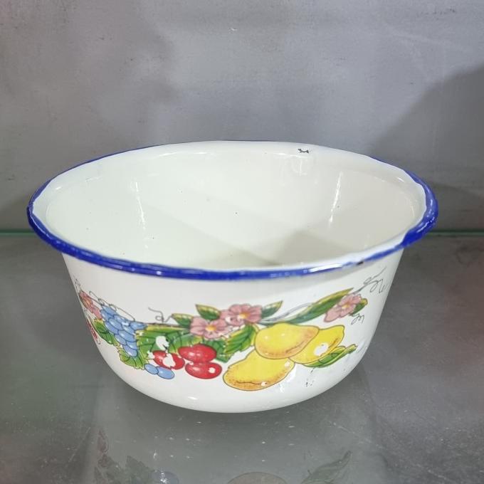 ] Mangkok Enamel Jadul / Kobokan Vintage Burik Blirik Kaleng
