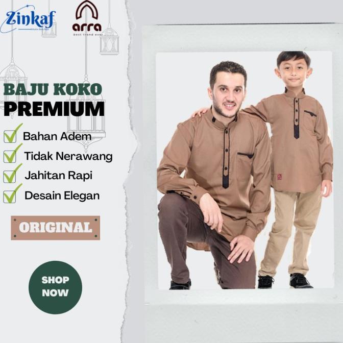 Baju Koko Kurta Couple Ayah Anak Arra Sulaiman Lengan Panjang