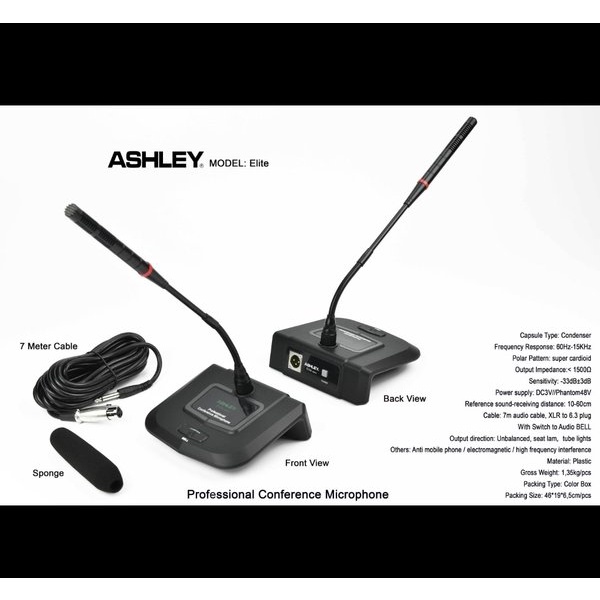 Mic Podium Conference Ashley Elite Mic meja Ashley Original
