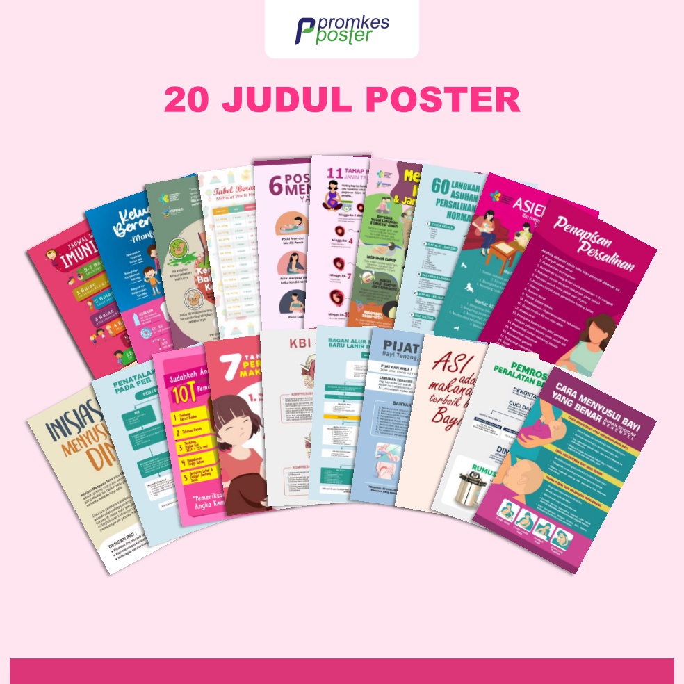 Poster Kebidanan 1 Set PAKET STANDARD isi 20