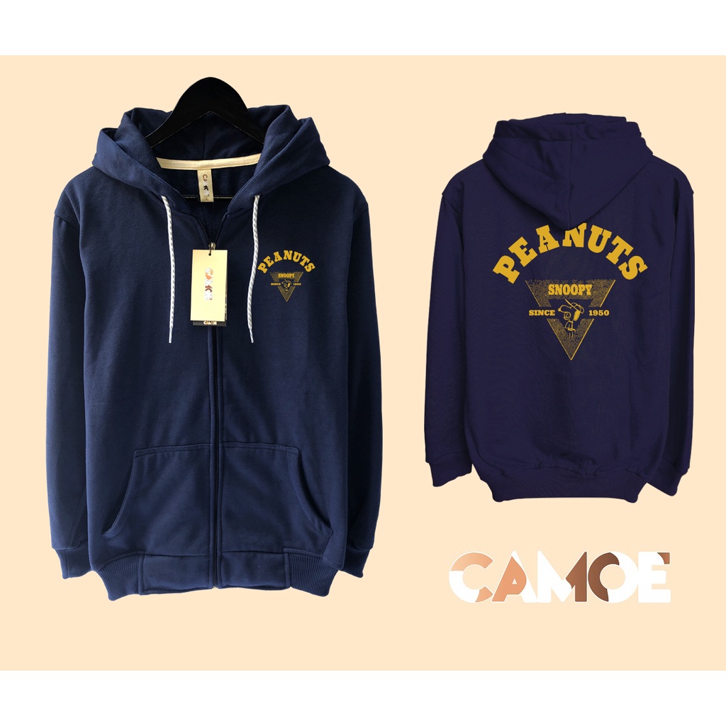 Jaket Hoodie Zipper Peanuts Snoopy Since 1950