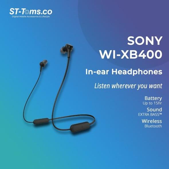 Sony WI-XB400 Headset Nirkabel In-Ear Extra Bass dengan Mikrofon