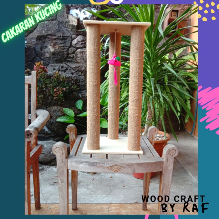 cakaran kucing garukan kucing 60cm 3tiang