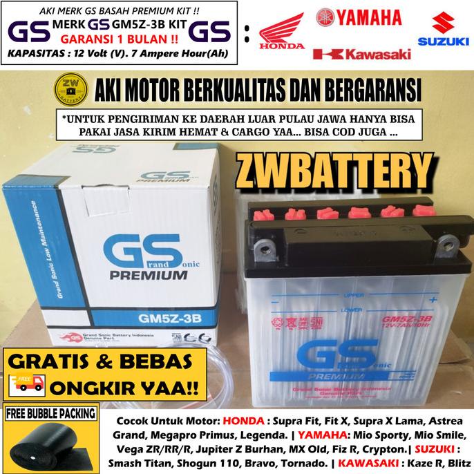 Aki Motor Yamaha Jupiter Z Burhan GM5Z-3B Aki Basah