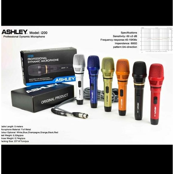 Mic Kabel Ashley i200 Microphone Ashley i 200