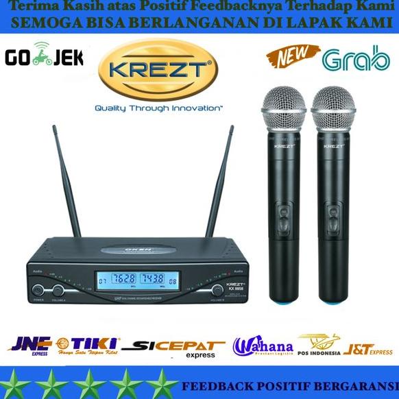 FREE ONGKIR Murah  Mic wireless Krezt KX 8858 (Handheld)  Professional Legendary Original