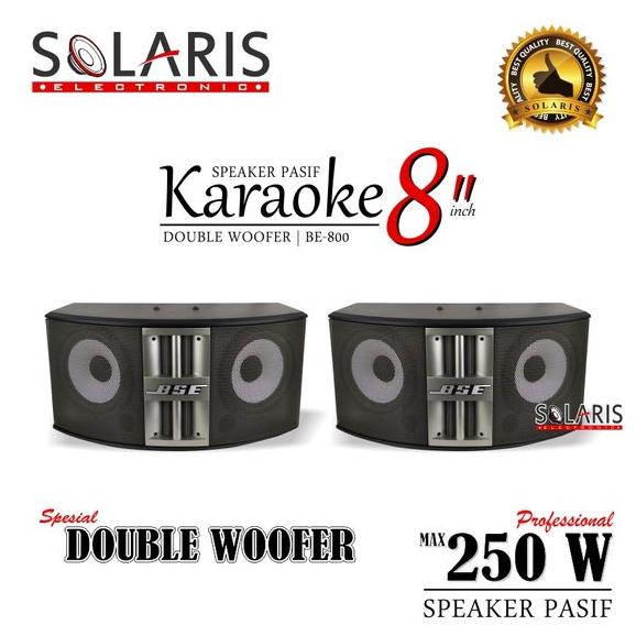 SPEAKER KARAOKE PASIF 8 Inch DOUBLE WOOFER BSE BE-800