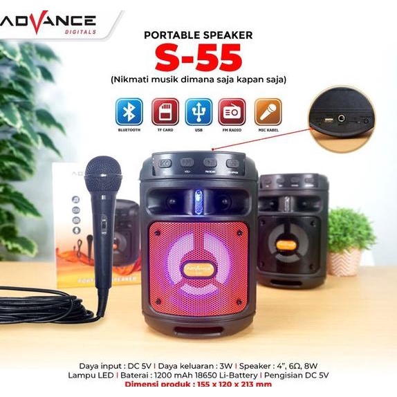 BARU Speaker Bluetooth Advance S55