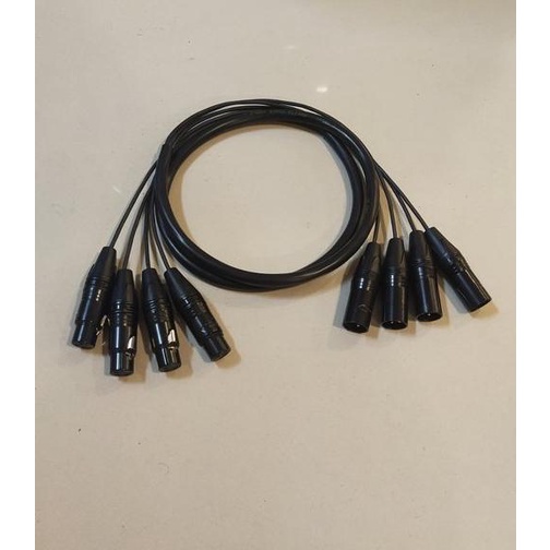 Kabel Snake isi 4 Makita paket Konektor nya Xlr Male Female Huper Original Panjang 1.2 Meter