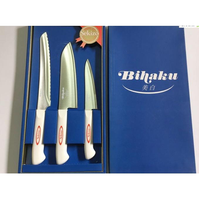 Pisau Dapur Bihaku Set Jepang (Isi 3) / Pisau Dapur / Pisau Jepang Ok