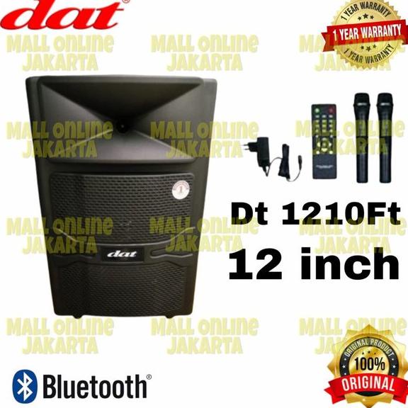DISKON Speaker Aktif Dat 12 Inch DT1210FT Trolley Portable Wireless Dt 1210Ft