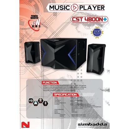 DISKON Speaker Aktif Simbadda CST 4800N Plus USB SD Radio dan Bluetooth
