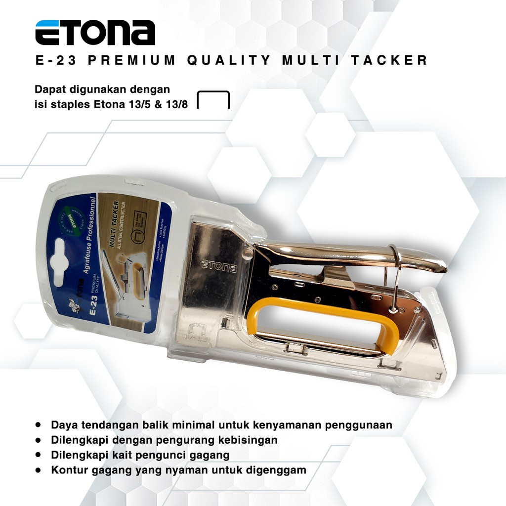 

Stapler Jilid Metal/ Guntaer Etona E 23/ E23 Taer Tekker (Free Isi)