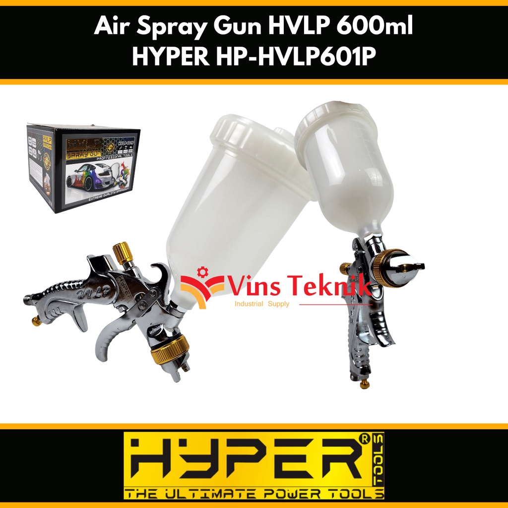 Semprot Cat Spray Gun Hvlp Tabung Atas 600Ml Hyper Hp-Hvlp601P