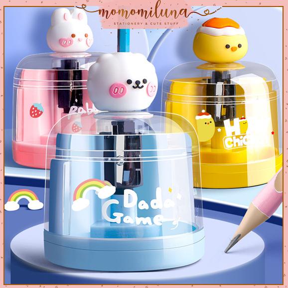 

Rautan pensil elektrik karakter lucu peraut pensil otomatis putar sendiri electric pencil sharpener cute