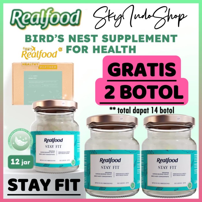 

Realfood Stay Fit ( P.12 Hari Free 2 Jar ) Minuman Sarang Burung Walet