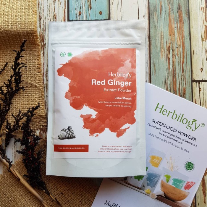 

Herbilogy Red Ginger Extract Powder Jahe Merah Bubuk