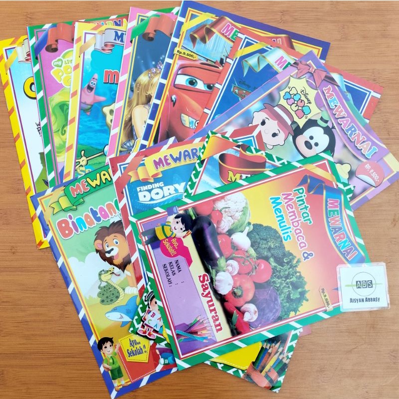 Buku Mewarnai/buku mewarnai anak paud TK SD
