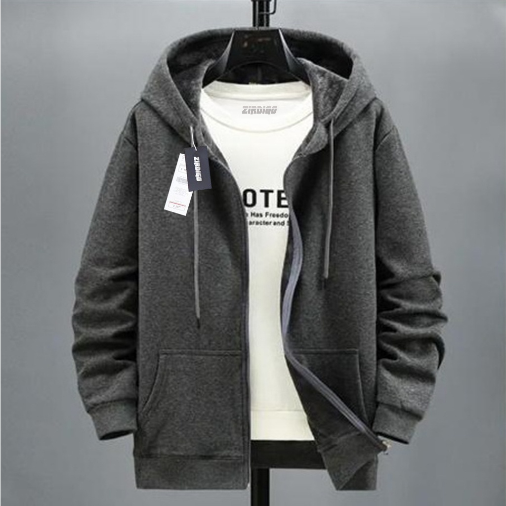 Zirdigo Jaket Zipper Distro Polos Unisex Jaket Resleting