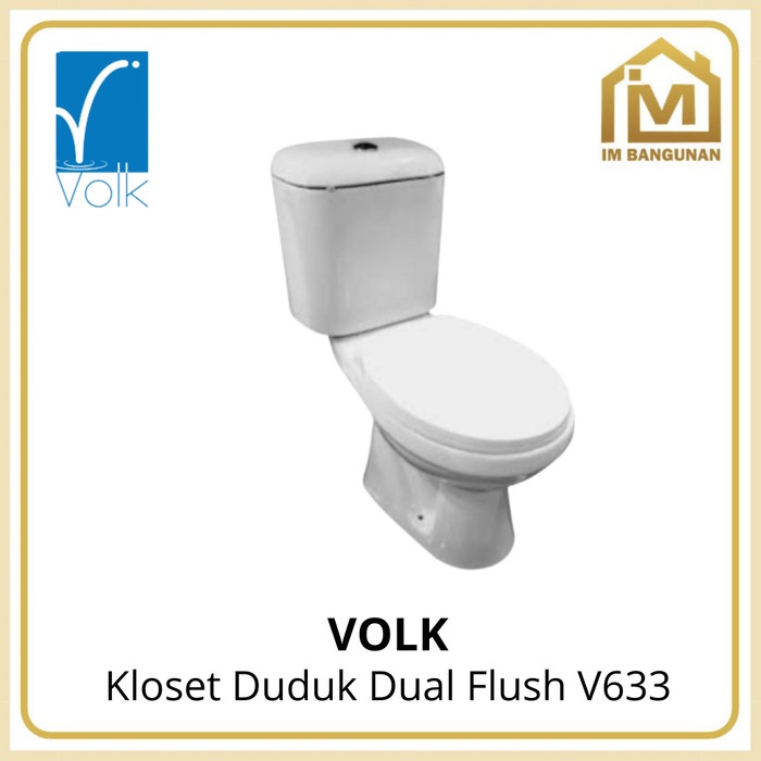 Kloset Duduk Volk 663 Dual Flush Slow Closed Putih