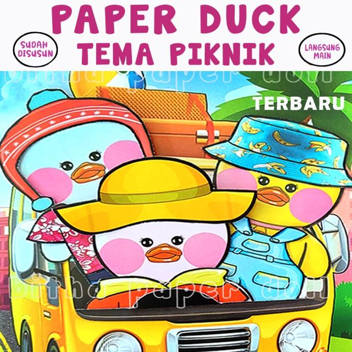 mainan anak Paper Duck Bebek Viral TEMA PIKNIK
