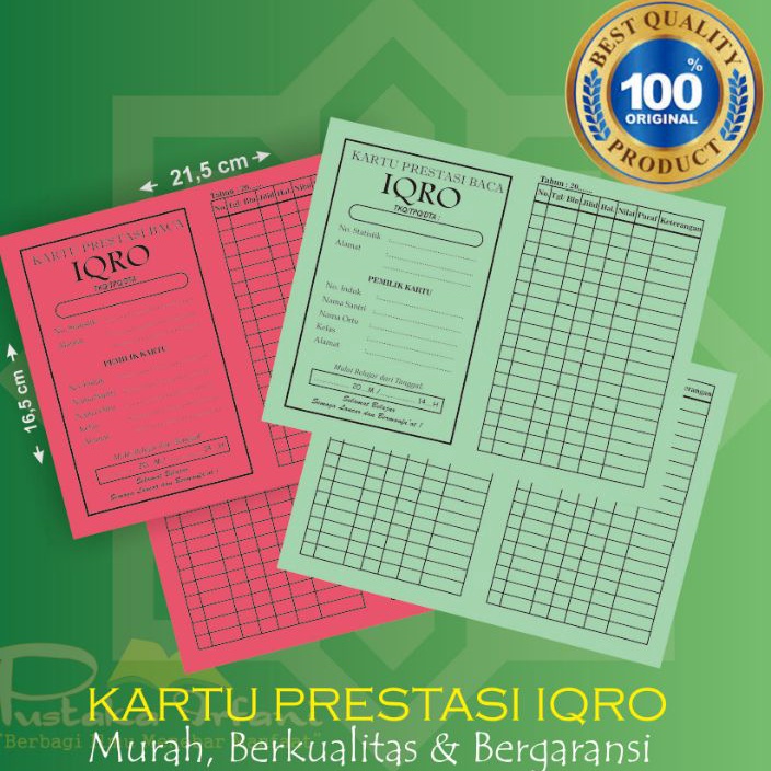 

(4☎ ✔H] KARTU PRESTASI IQRO 1pack (50 Lembar)viraal➸