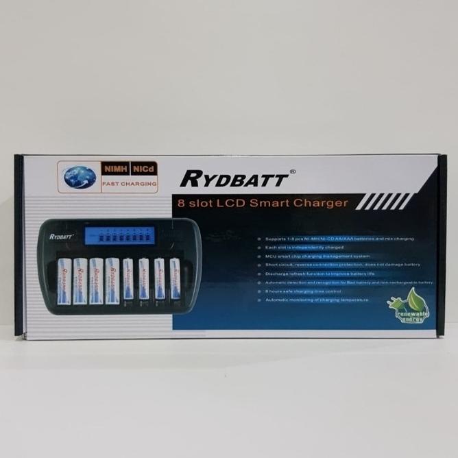 Rydbatt 8 Slot LCD Smart Charger