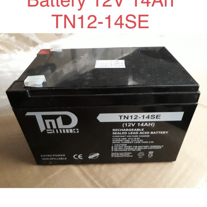 Aki baterai kering TND 12V 14Ah, TND 12-14SE Battery