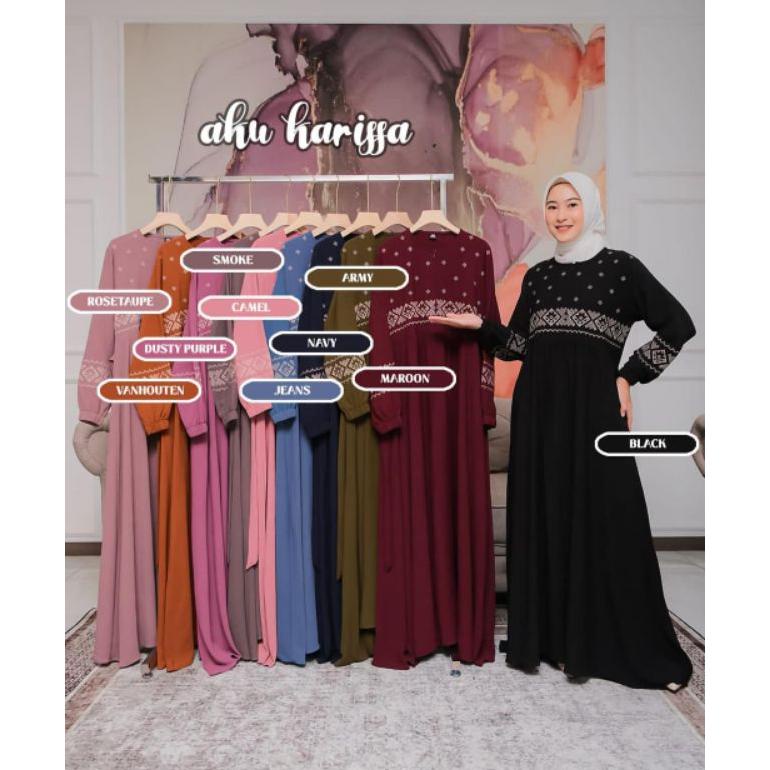 KUALITAS NO 1 BIG SALE DZIFA DRESS BORDIR AKU KARISSA//DRESS BORDIR CRINGCEL PREMIUM LARIS