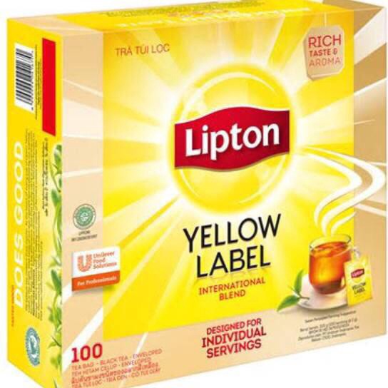 

12.12 ✨SALE✨ Lipton Yellow Label Tea Teh No Envelope isi 100 sheet @2gr serbuuu !
