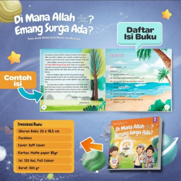 DISKON SPESIAL BUKU ANAK SERIAL TANYA JAWAB AKIDAH - DIMANA ALLAH? EMANG SURGA ADA? TERMURAH