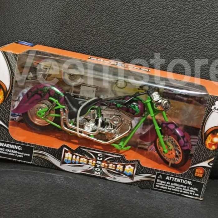 FLASH SALE MINIATUR MOTOR 1:12 DIECAST HARLEY CUSTOM TERMURAH