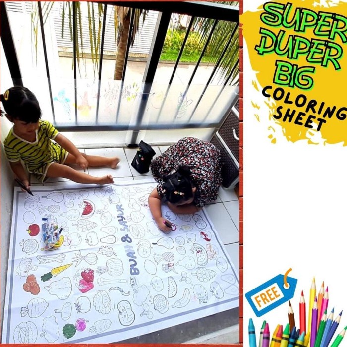 FLASH SALE!!! READY KERTAS MEWARNAI JUMBO POSTER MEWARNAI RAKSASA UKURAN BESAR TERBARU