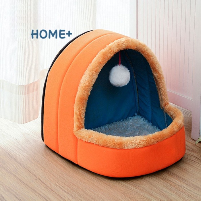 HOT SALE PET DOG CAT BED PUPPY HOUSE WITH TOY BALL WARM SOFT PET CUSHION DOG TERLARIS