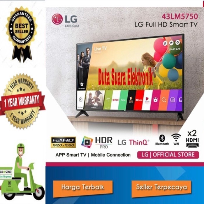 Led Smart Tv Lg 43 Inch 43Lm5750 43Lm5750Ptc Fhd