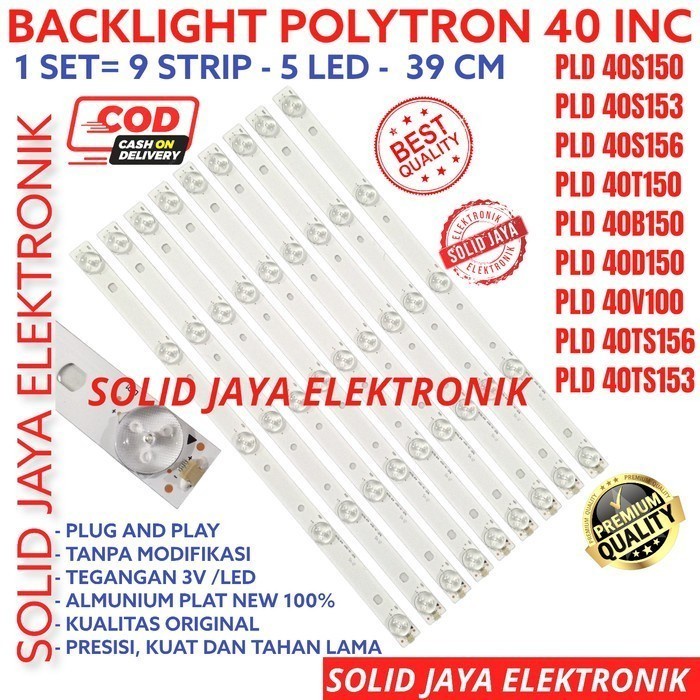 Backlight Tv Led Polytron Pld-40Ts153 Pld40Ts153 40D153 Lampu Bl 5K 3V