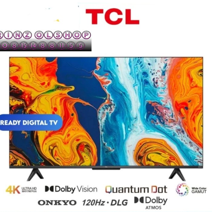 Led Tv Tcl 50C635 Google Tv Qled 4K Hdr10+ Dolby Vision Atmos 120Hz