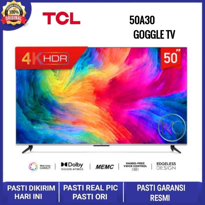 Tcl 50A30 Smart Tv 50 Inch Android 11 4K Uhd Hd Google Tv Memc Aipq