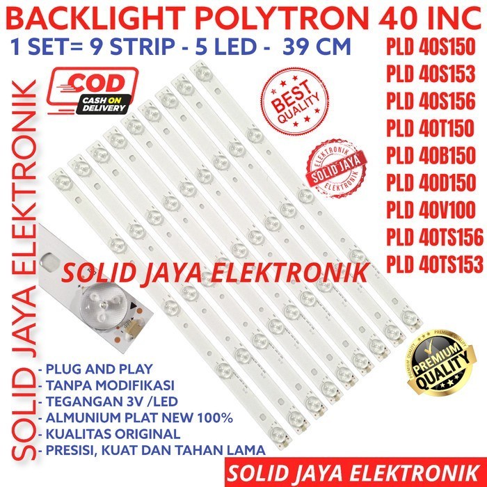 Backlight Tv Led Polytron 40 In Pld40B150 Pld40D150 Pld40V100 Lampu Bl
