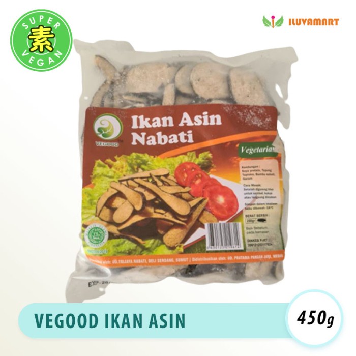 

VEGOOD IKAN ASIN POTONG NABATI VEGETARIAN 450 GR / SLICED SALTED FISH