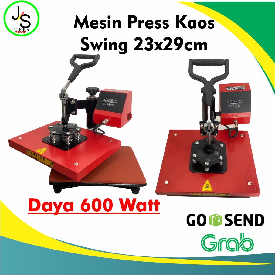 Mesin Press Kaos Swing 23X29Cm Mesin Sablon 600 Watt