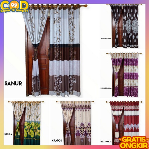 Gorden Pintu Smokering Semokring Sekat Rumah Homemade Serut Premium Bagus Tebal Tiray Susun Gordem P