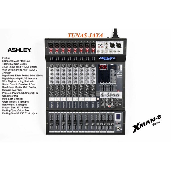 Mixer Ashley 8 channel XMAN 8 - X MAN 8 Original
