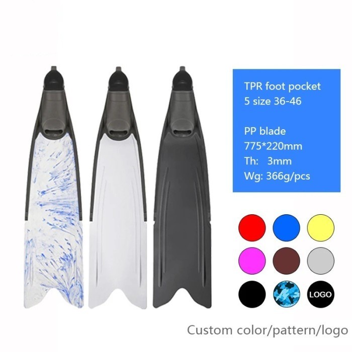 Freedive Long Fin Free Dive 100% Rubber Fins Spearfishing Fin Diving