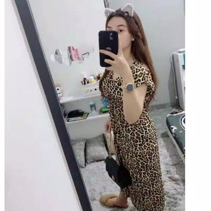 PREMIUM Daster Manohara Leopard Panjang Busui qurro