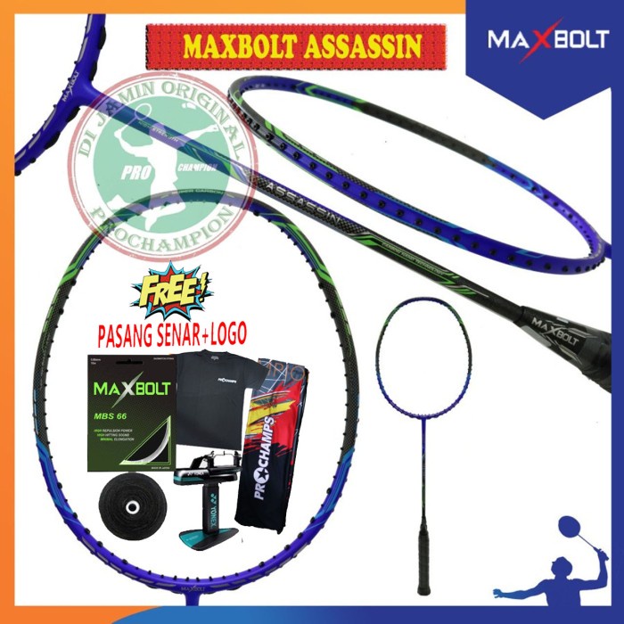 MAXBOLT ASSASIN RAKET BADMINTON ORIGINAL