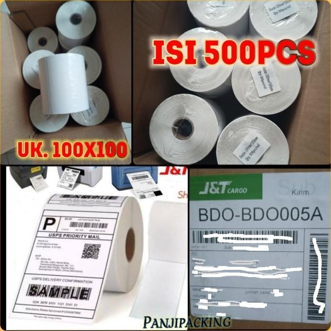 

+%+%+%] LABEL BARCODE 100X100 mm KERTAS STICKER DIRECT THERMAL 500 pcs lbr