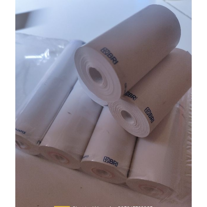 

[USS/✔] KERTAS KASIR THERMAL STRUK EDC LOGO BANK BRI 58X33 / baanyak diminati✮