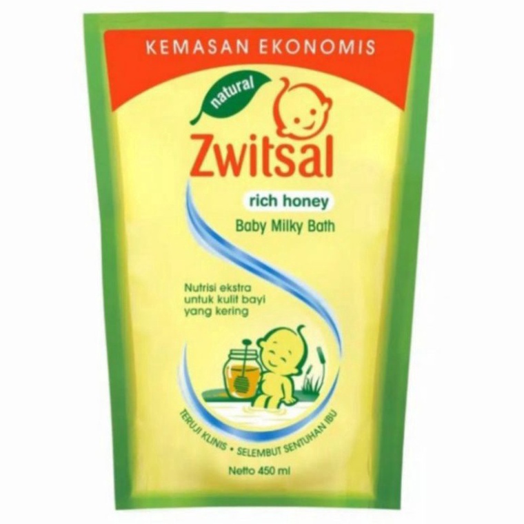 HOT SALE Sabun Mandi bayi Zwitsal REFILL 450ml RICH HONEY baby milky bath sabun cair isi ulang switz